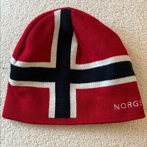 Red and Black Norge Beanie